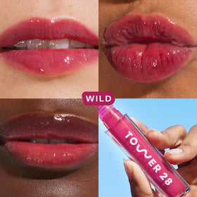 Tower 28 applicator and gloss texture highlighting smooth glide