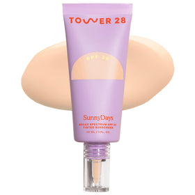 Tower 28 SunnyDays front pump showing compact bottle and shade for easy use