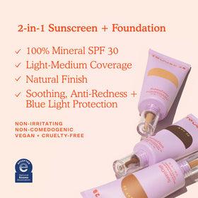 Tower 28 swatches of SunnyDays shade 18 on arm showing peach undertone and blendability