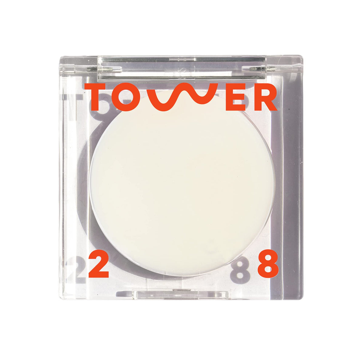 Tower 28 SuperDew front packaging showing compact balm and label, highlights portability