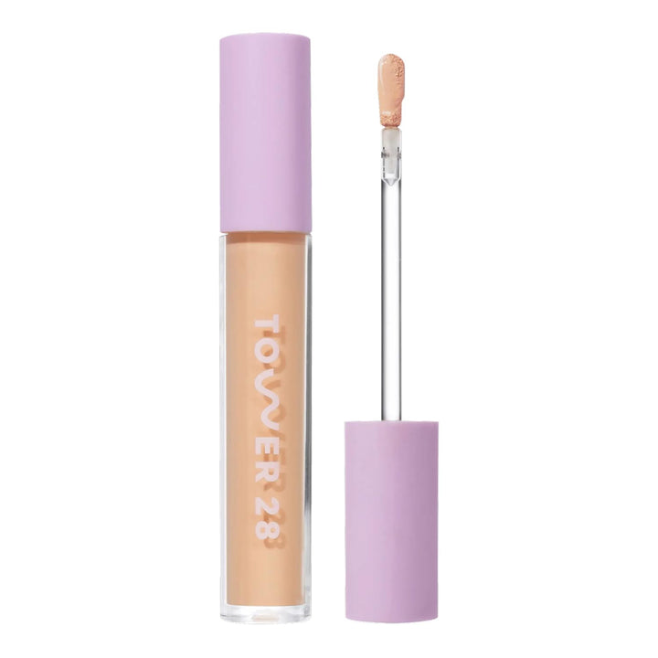 Tower 28 concealer front packaging showing shade and lightweight benefits
