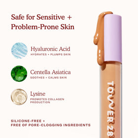 Tower 28 ingredient visual with hyaluronic acid and centella for calm skin