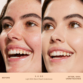 Tower 28 serum-like concealer texture pooled to show hydration and glide