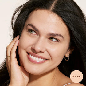 Tower 28 texture swipe of concealer showing moisturizing serum-like finish