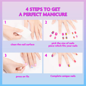 Townley Girl child applying pre-glued nails for quick salon results