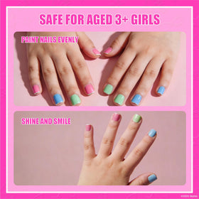 Townley Girl Barbie finished nails on child showing vibrant colors and playful style