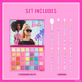 Townley Girl open palette top view displaying 35 wells and diverse shimmery and matte shades