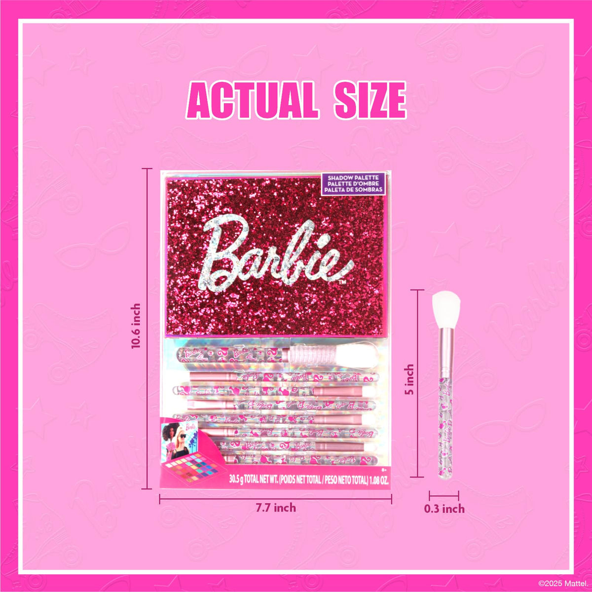 Townley Girl palette side profile highlighting compact size and travel-friendly design