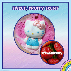 Townley Girl fizzing bath bomb in bathtub releasing bright color and bubbles