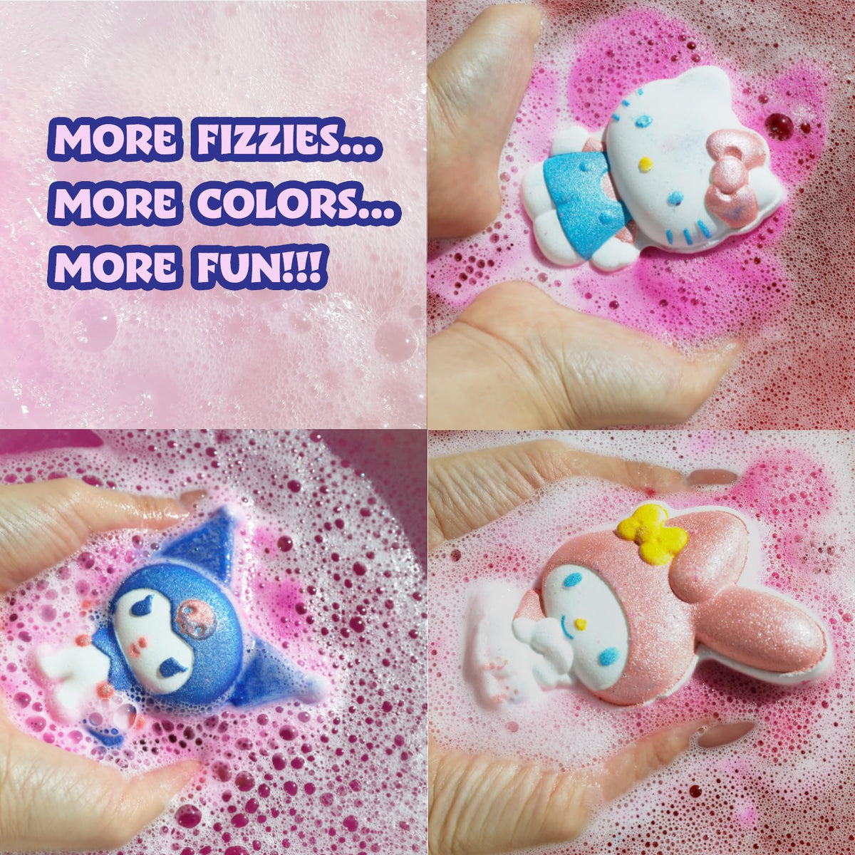 Townley Girl close-up of painted bath bomb texture, shows playful character detail
