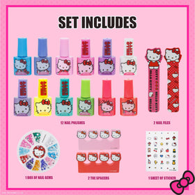 Townley Girl color swatches fanned, showing 12 scented polish shades for play
