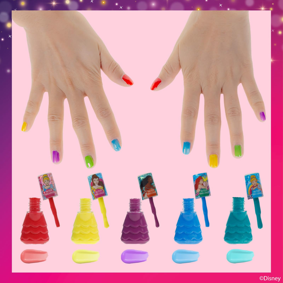 Townley Girl close-up of glitter shades showing sparkle and kid-friendly finish