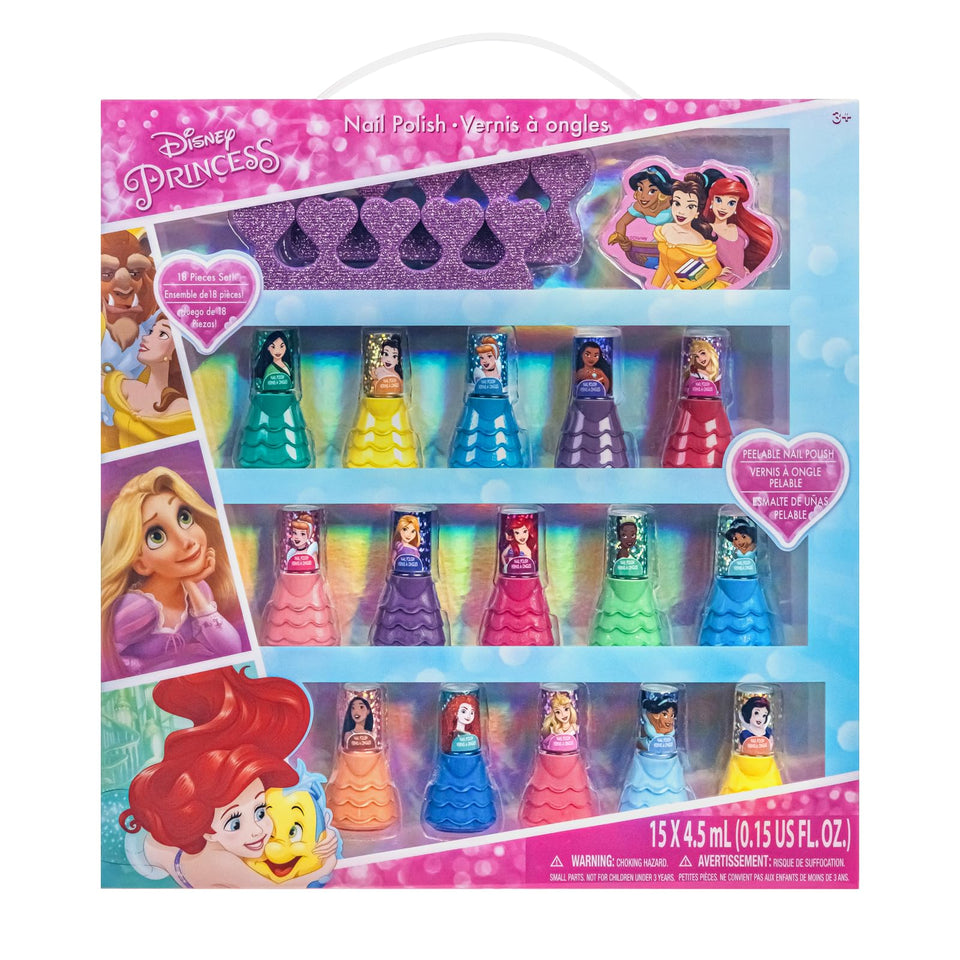 Townley Girl front packaging showing full Disney Princess 15-piece kit and gift-ready box