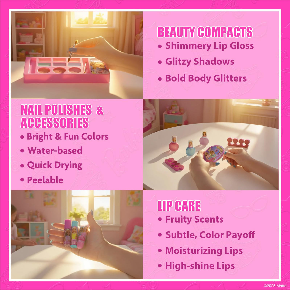 Townley Girl eye and cheek shimmers detail highlighting washable pigments