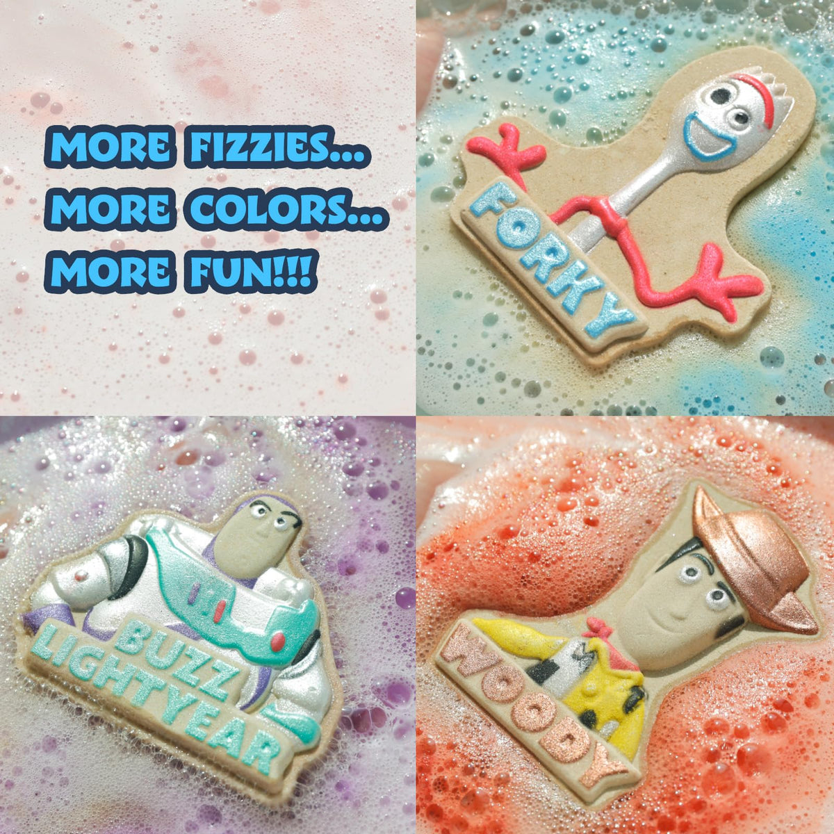 Townley Girl Forky bath bomb front view emphasizing fun character styling