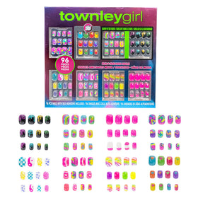 Townley Girl front packaging showing colorful nail set and benefits