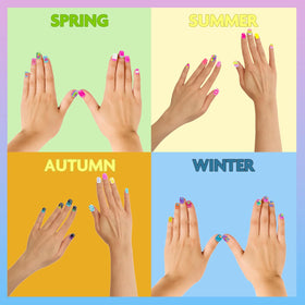 Townley Girl glow-in-the-dark nails lit up highlighting fun effect