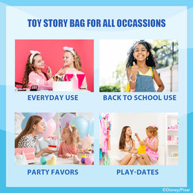 Townley Girl soft hair bows attached to backpack for gentle styling