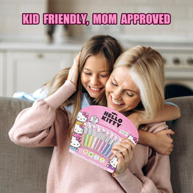Townley Girl Hello Kitty flavor labels display showing variety and kid-friendly options