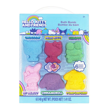 Townley Girl front packaging showing six character bath bombs and bubblegum scent benefit