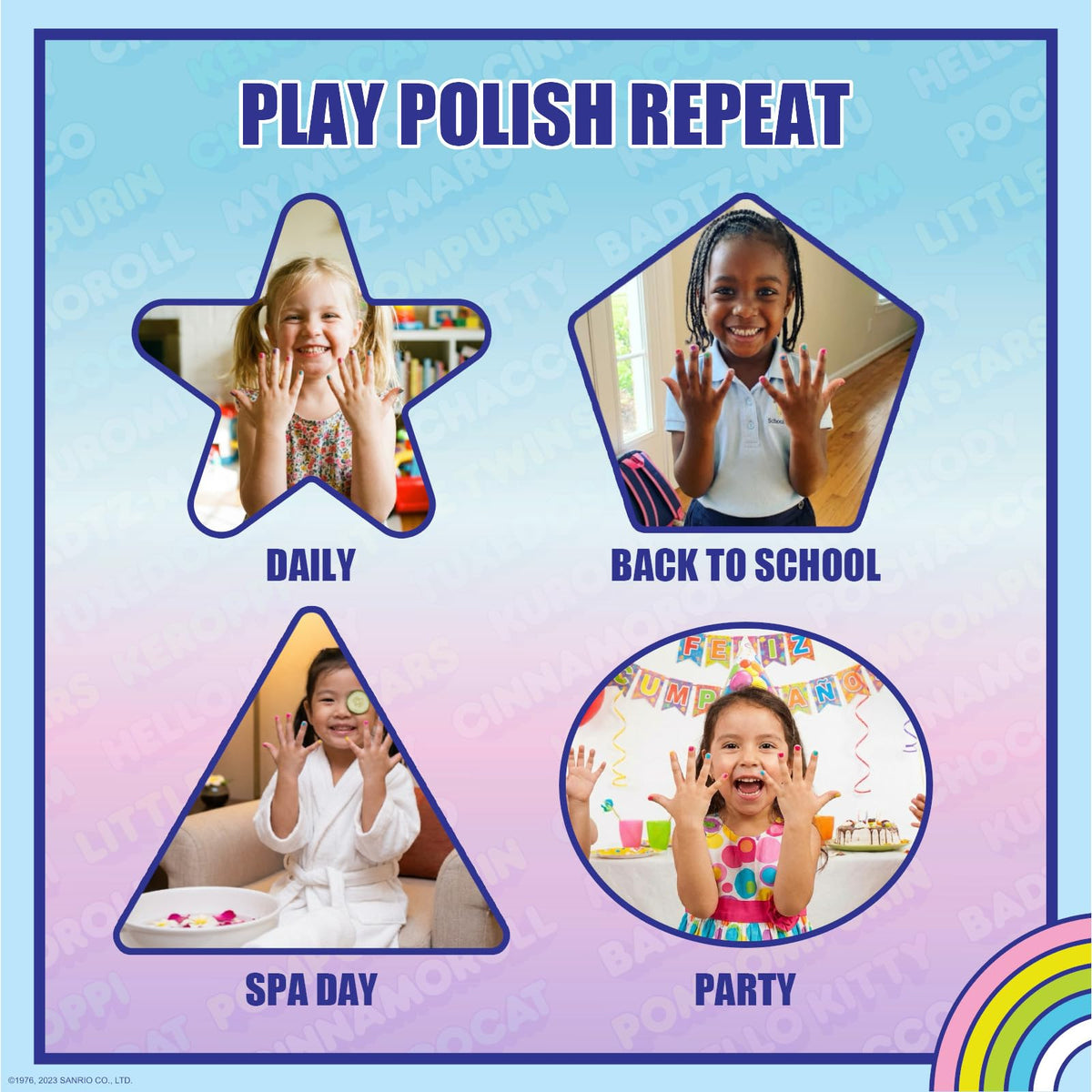 Townley Girl child applying polish demonstrating simple, quick drying