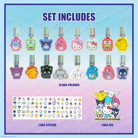 Townley Girl open set layout with bottles, stickers, and file for fun