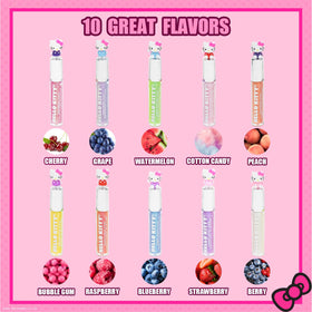 Townley Girl Hello Kitty open tubes top view showing gloss applicators and easy use