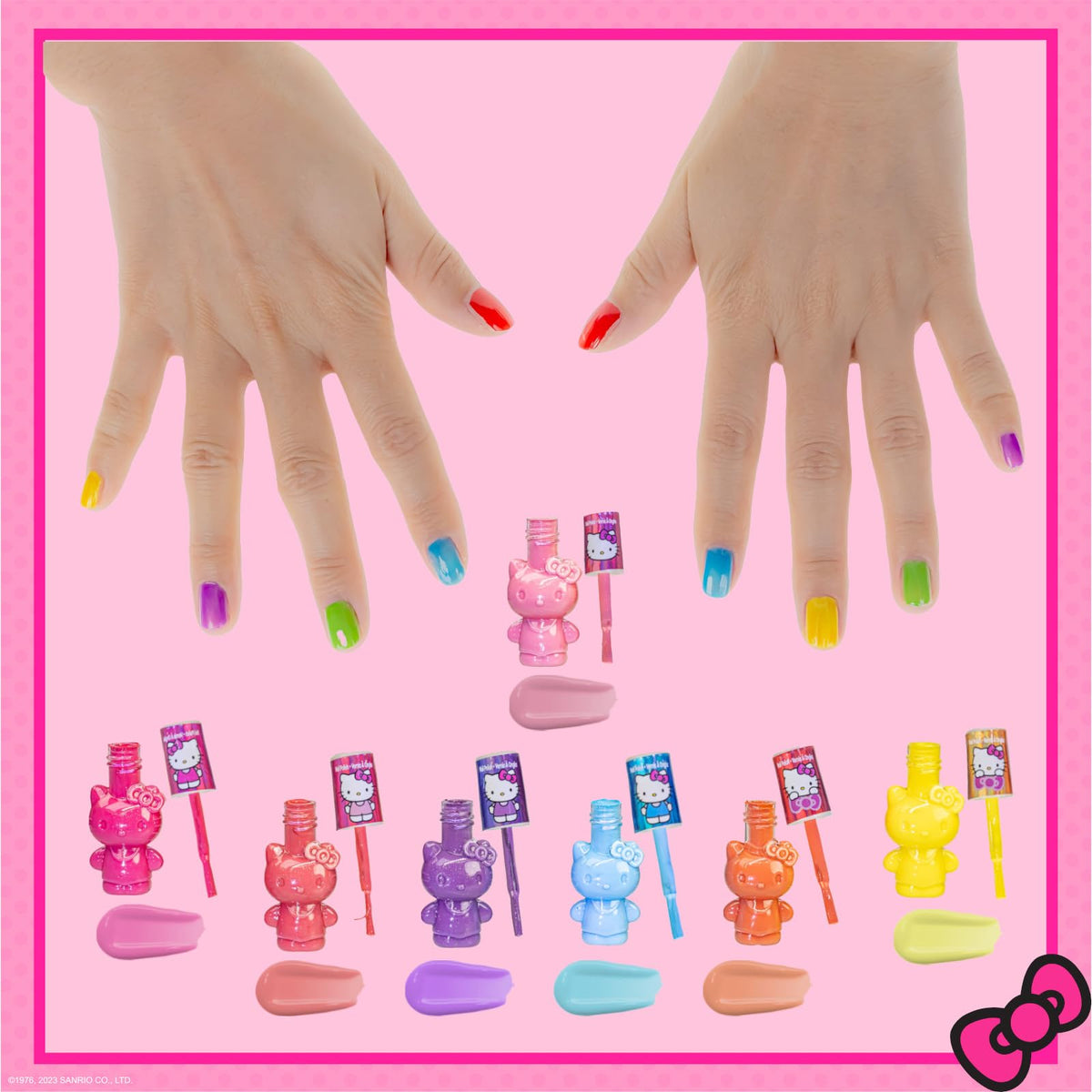 Townley Girl polish on child fingernails demonstrating quick-dry finish and neat look