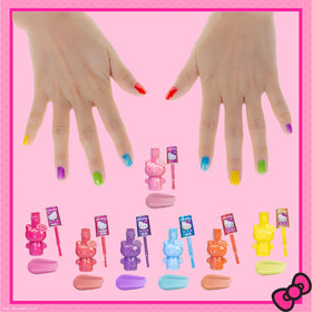 Townley Girl polish on child fingernails demonstrating quick-dry finish and neat look