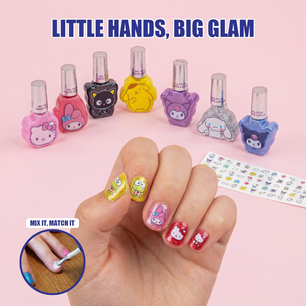 Townley Girl themed stickers and nail file for decorated manicures