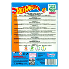 Close-up Townley Girl Hot Wheels artwork on tube highlighting collectible Hot Wheels theme