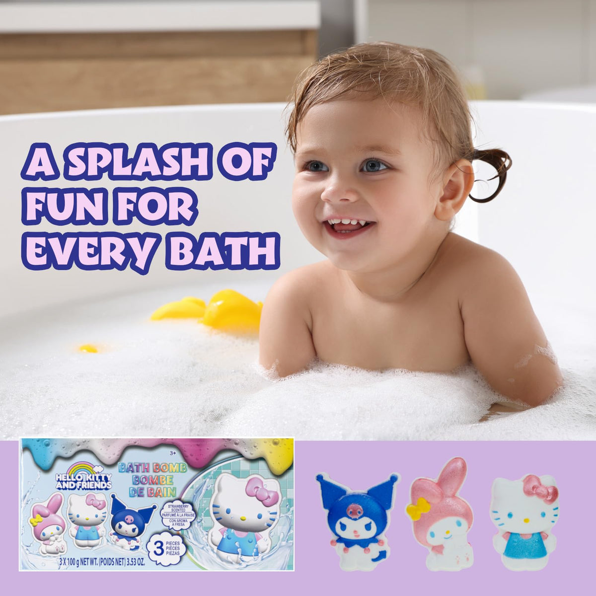 Townley Girl children enjoying bath time with fizzing bombs, promotes fun routine