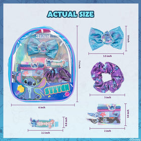 Townley Girl open mini bag with accessories displayed for tidy travel storage