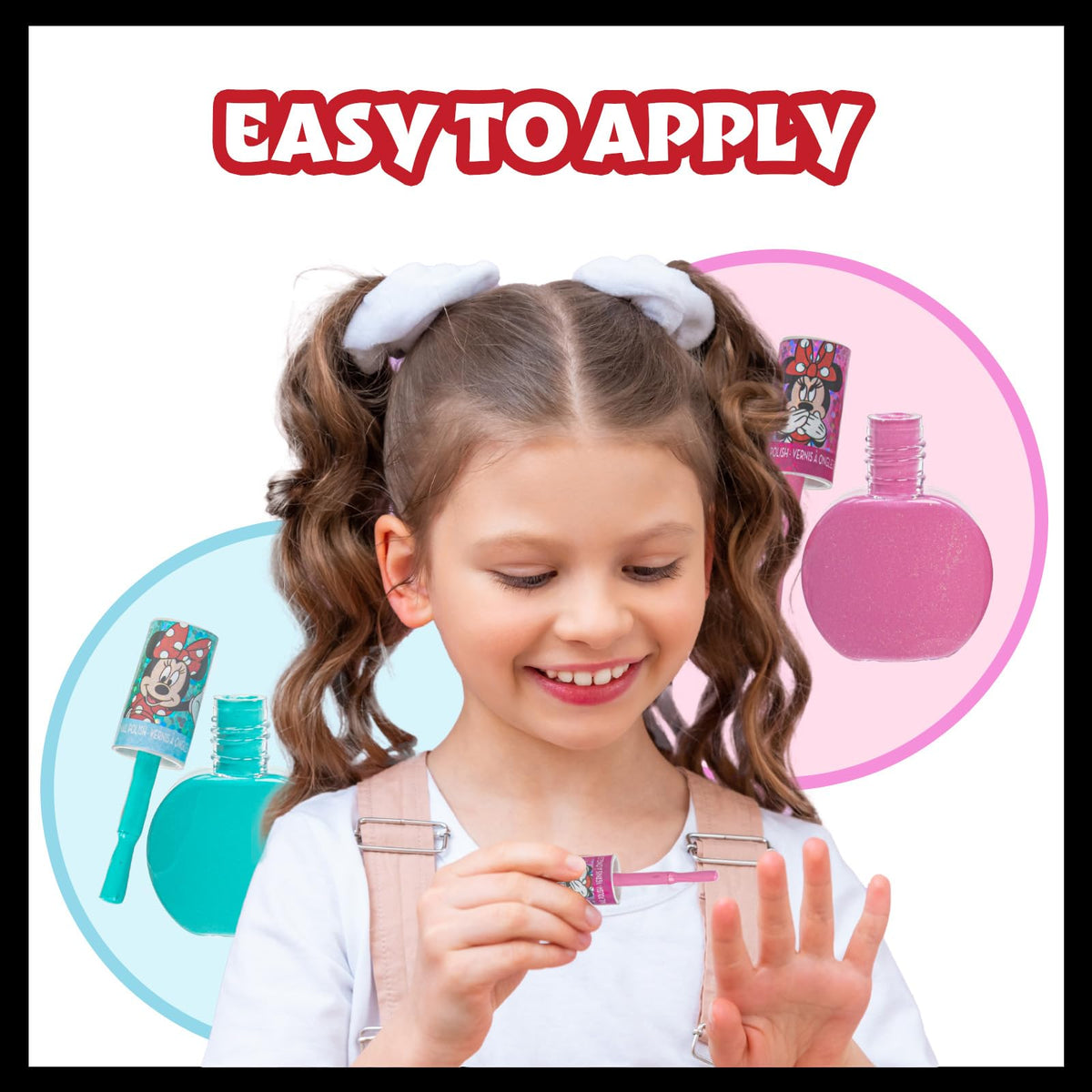 Townley Girl brush applicator demonstrating smooth, kid-friendly strokes