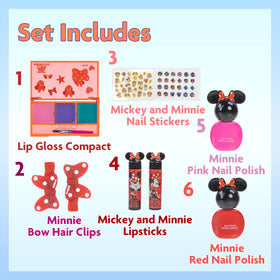 Townley Girl clear PVC Minnie bag close-up displaying ears and bow for storage