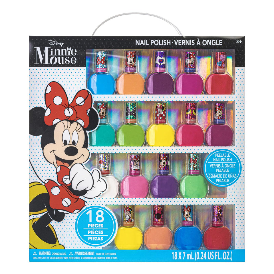 Townley Girl front packaging showing Minnie Mouse set, colorful gift-ready
