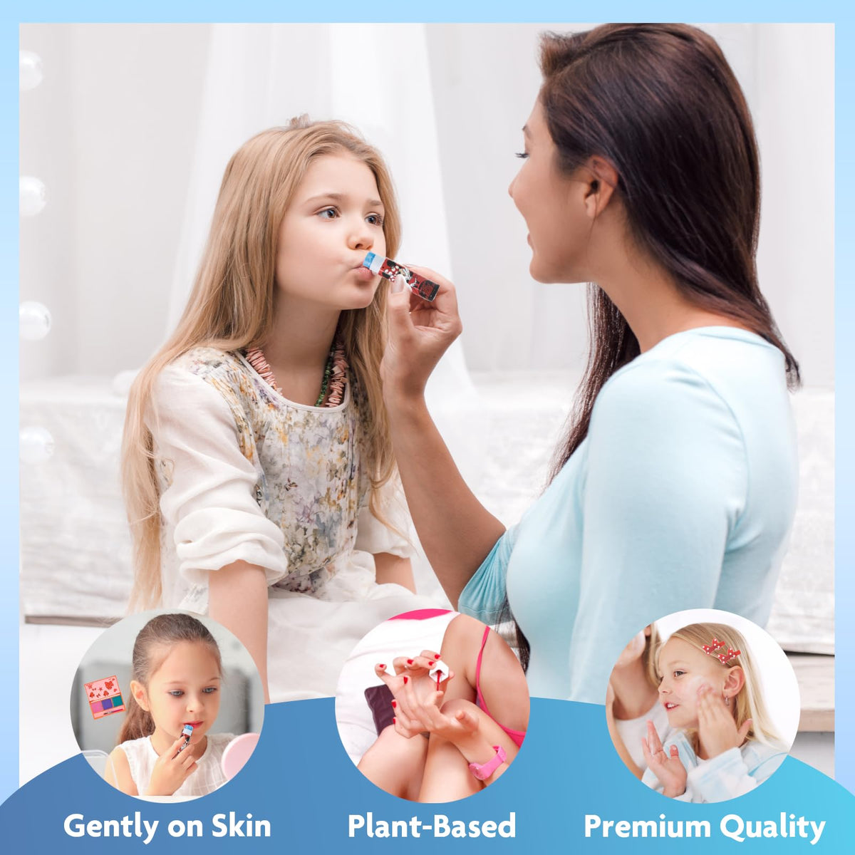 Townley Girl three cotton candy scented lip glosses lined up showing vibrant colors