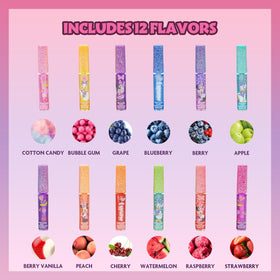 Townley Girl glosses removed from box showing colorful tubes, easy sharing