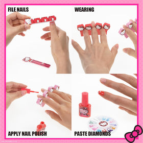 Townley Girl nail files and toe spacers detail, helping at-home mani-pedis for kids