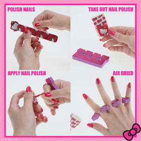 Townley Girl peelable nail polish bottles with toe separators for mess-free manicure play