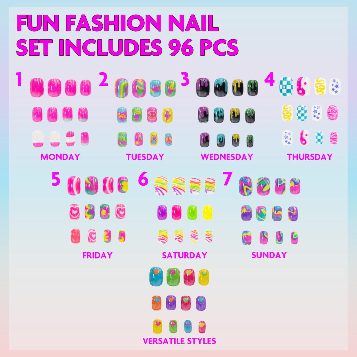 Townley Girl assortment laid out to display many designs and options