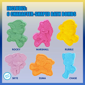 Townley Girl six bath bombs displayed, bright characters encourage playful baths