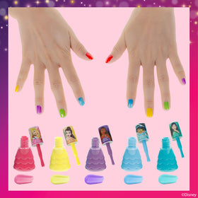 Townley Girl peel-off polish on a fingernail demonstrating easy removal without remover