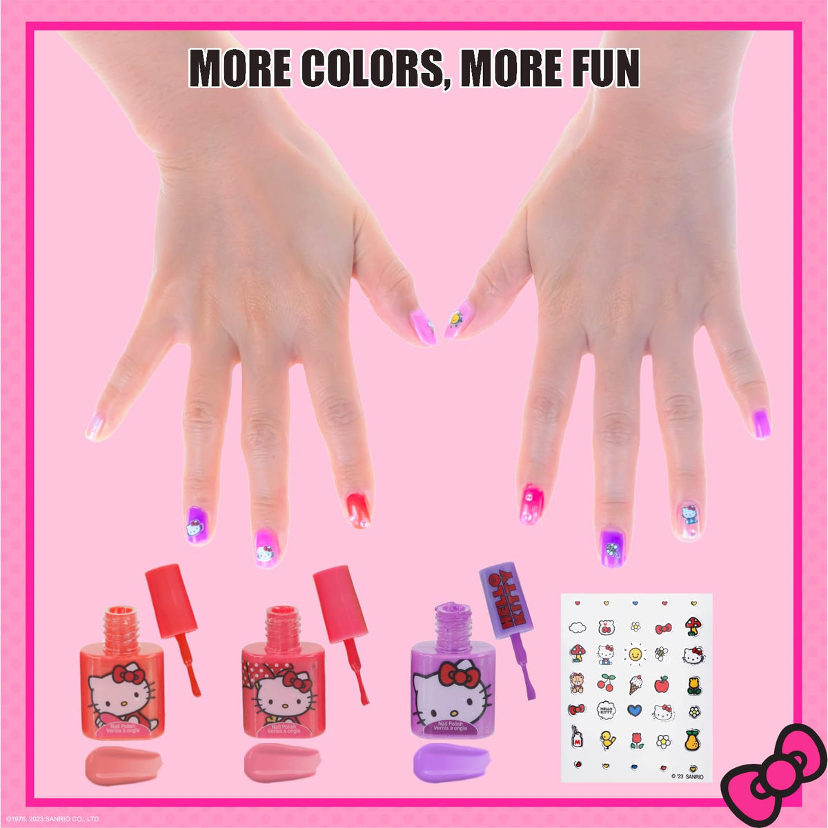 Townley Girl polish bottle close-up with brush, demonstrating smooth easy application