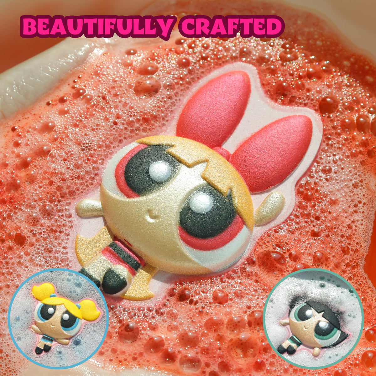 Townley Girl Buttercup bath bomb close-up displaying color accents and paintwork