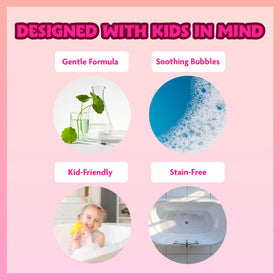 Townley Girl colored bathwater with peach tint showing vivid visual effect for kids