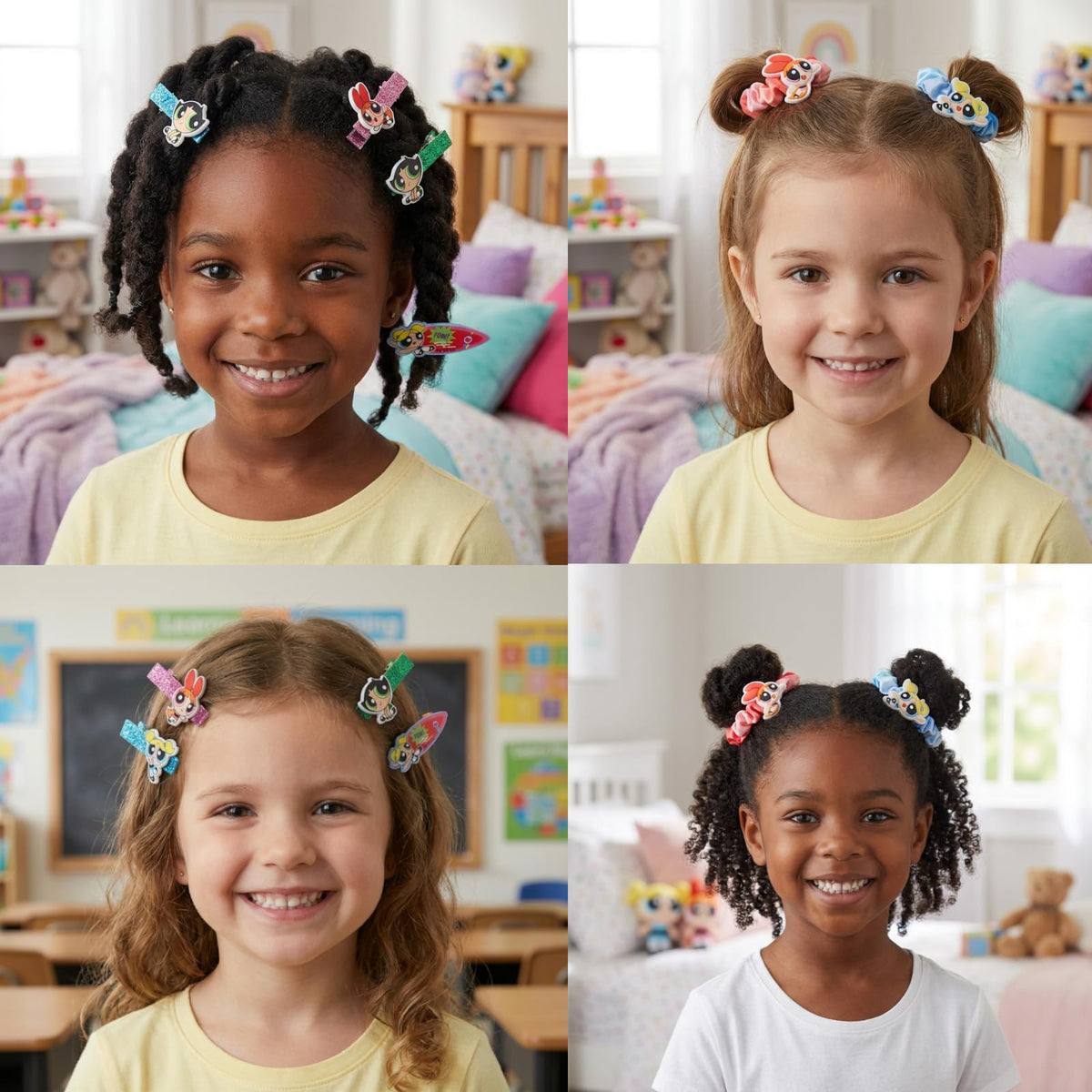 Townley Girl elastic hair tie beside coin to show compact size and portability