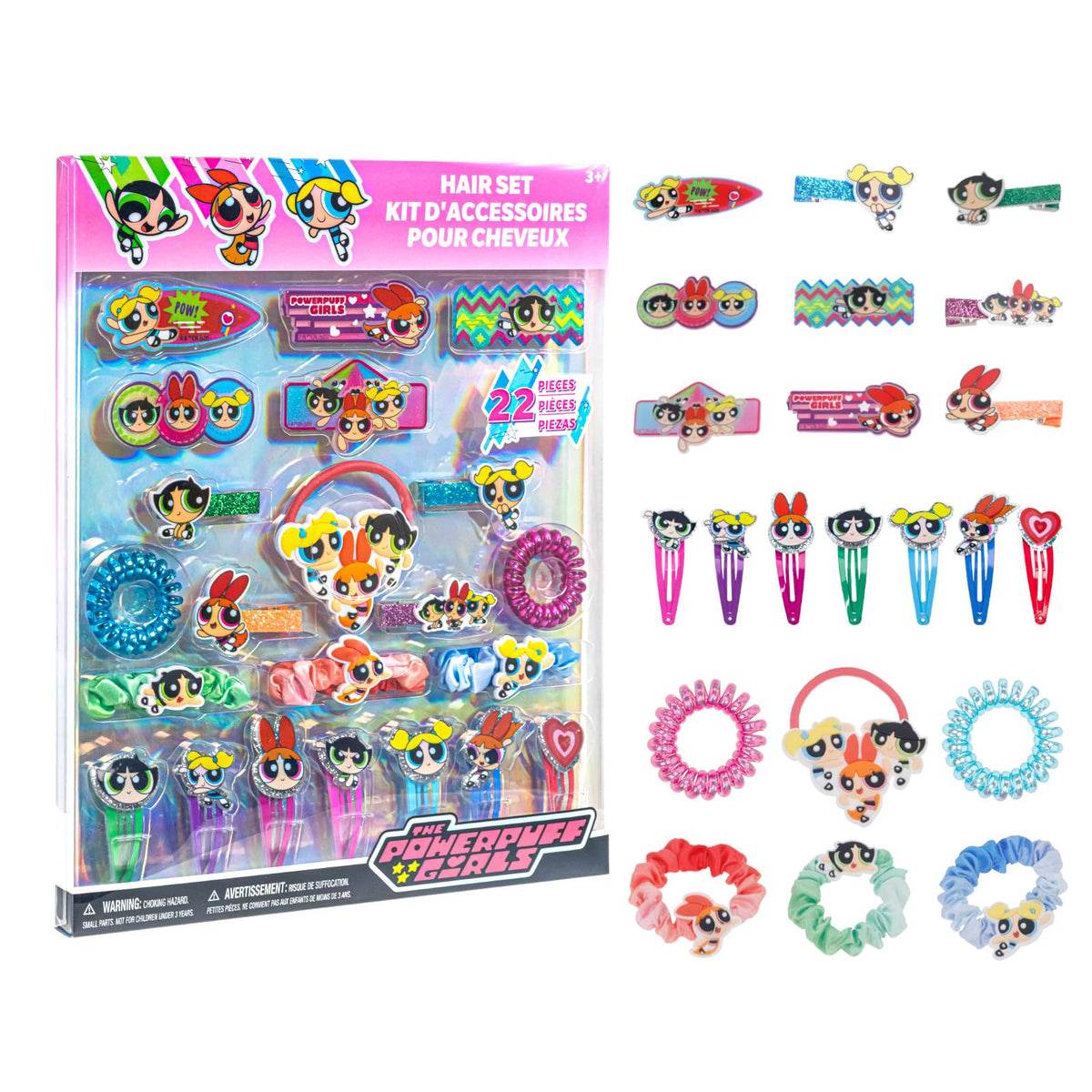 Townley Girl front packaging showing full Powerpuff Girls set and colorful appeal
