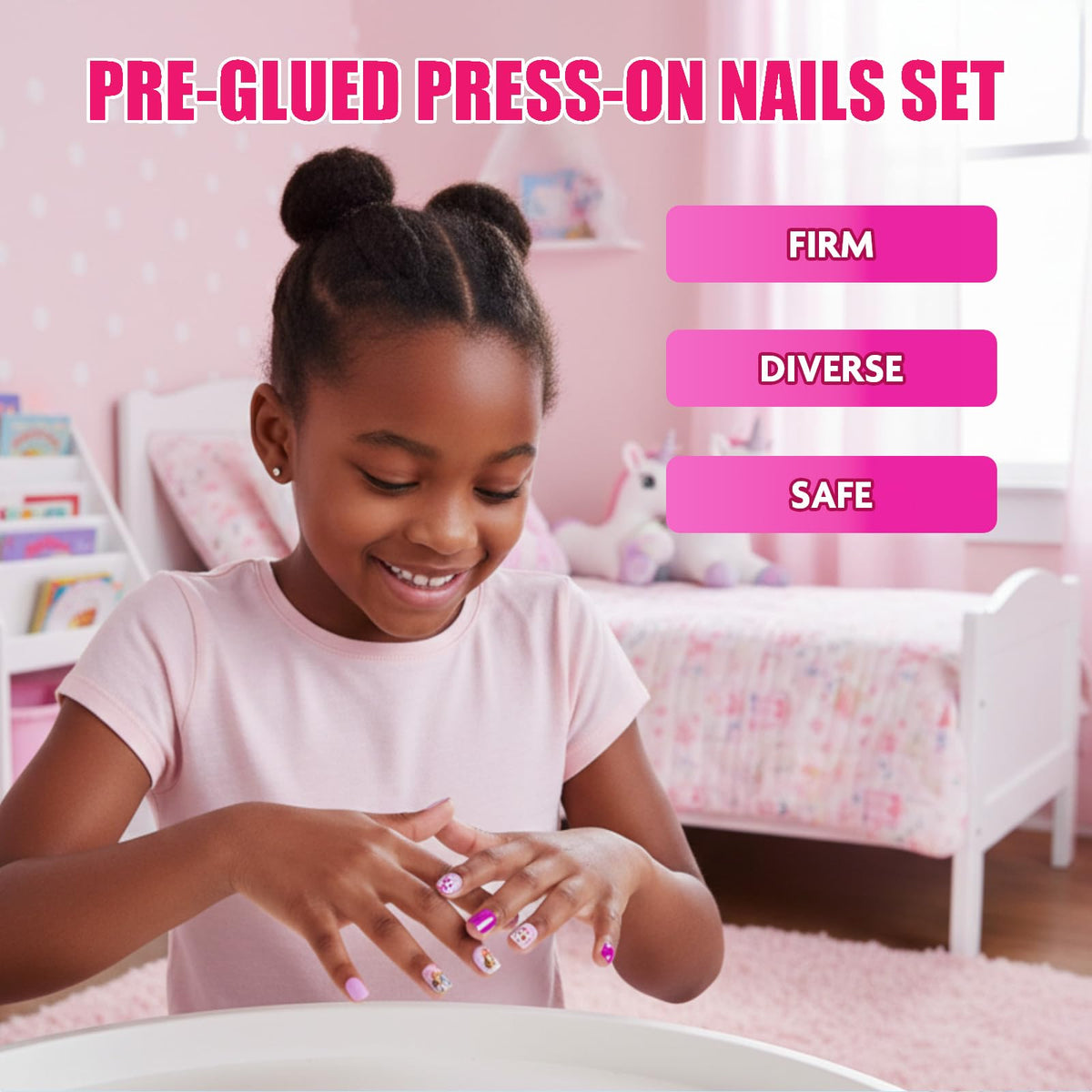 Townley Girl view of pre-adhesive backing for easy peel-and-press application