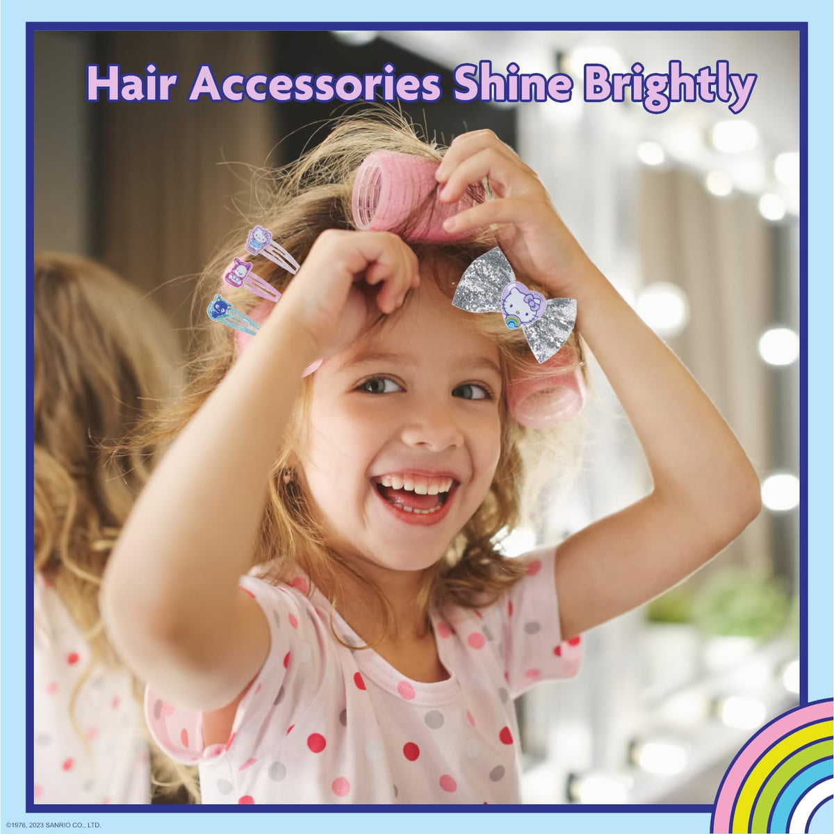 Townley Girl silver bow detail demonstrating glitter finish and durable construction